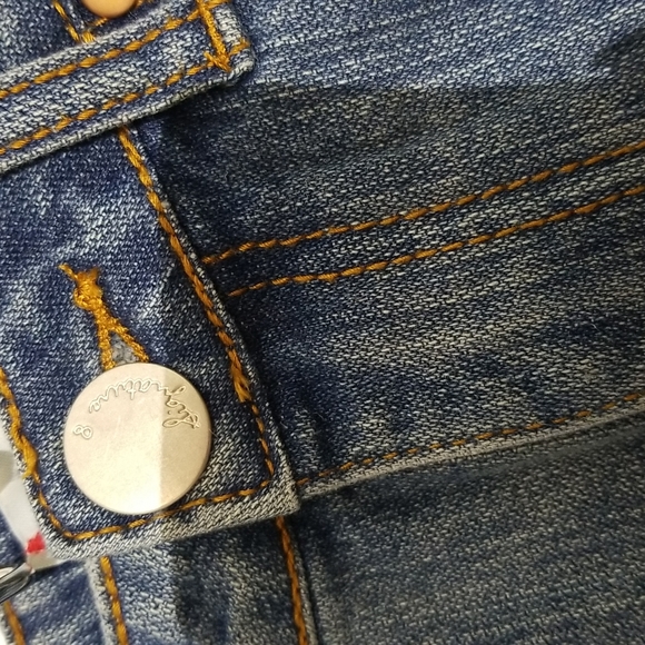 Signature8 Distressed Frayed Denim Mini Skirt - Picture 3 of 11